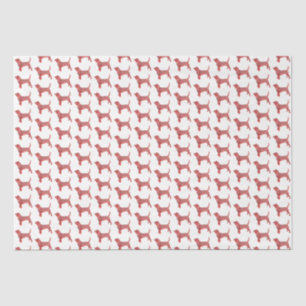 Beagle Hound Dog Christmas Silhouette White Tissue Paper