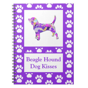  Beagle Hound Dog Kisses Silhouette Cute PPY&B Notebook