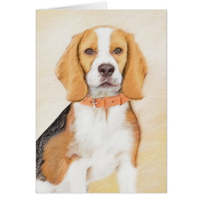 Beagle Hound Dog Painting Original Animal Art (Front)