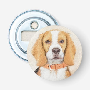 Beagle Hound Dog Painting Original Animal Art Bottle Opener