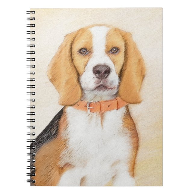 Beagle Hound Dog Painting Original Animal Art Notebook (Front)