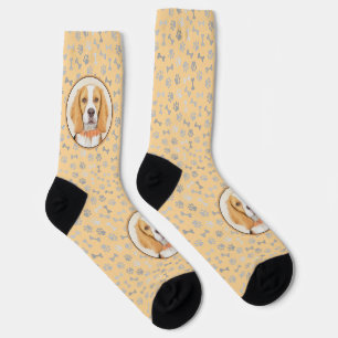 Beagle Hound Dog Painting Original Animal Art Socks