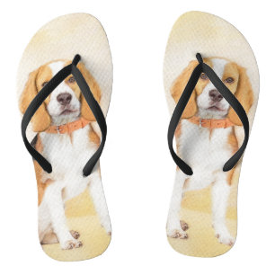 Beagle Hound Dog Painting Original Animal Art Thongs