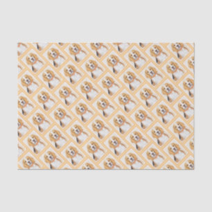 Beagle Hound Dog Painting Original Animal Art Tissue Paper