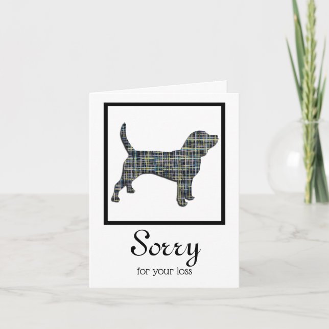 Beagle Hound Dog Pet Sympathy Card (Front)