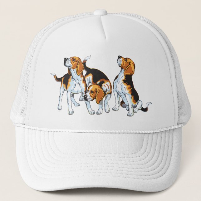 beagle hound trucker hat (Front)