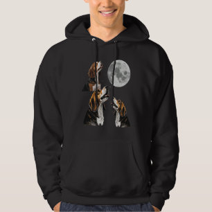 Beagle Howling at the Moon Cute Beagle Hoodie