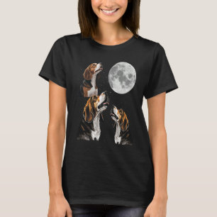 Beagle Howling at the Moon Cute Beagle T-Shirt