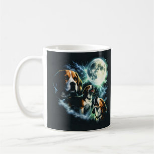 Beagle Howling at the Moon – Hunting Dog Night Coffee Mug