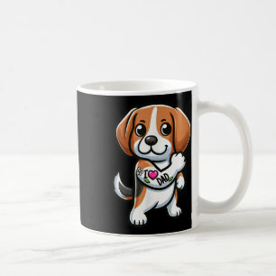 Beagle I Love Dad Funny Dog Tattoo _1  Coffee Mug
