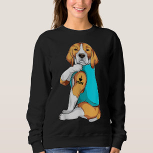 Beagle I Love Mum Apparel, Dog Mum Gifts Womens Sweatshirt