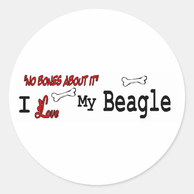 Beagle (I Love) Sticker (Front)