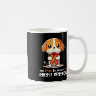 Beagle I Wear Orange For Someone I Love Leukaemia  Coffee Mug