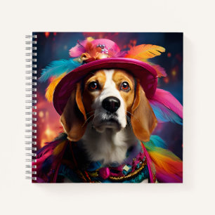 Beagle in a Feathered Hat Notebook
