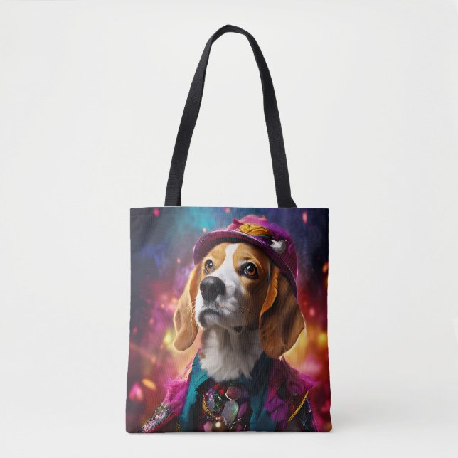  Beagle in a Pink Hat  Tote Bag (Front)