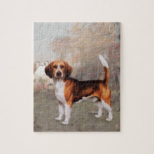 Beagle in Country Setting Jigsaw Puzzle