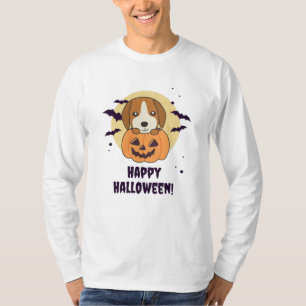 Beagle In Pumpkin Sweet Dogs Happy Halloween T-Shirt