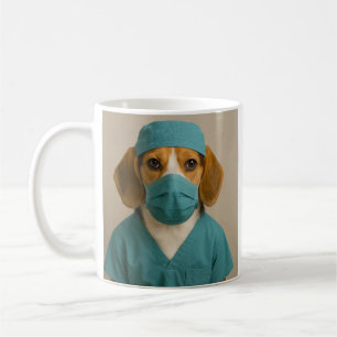 Beagle in Scrubs Coffee Mug