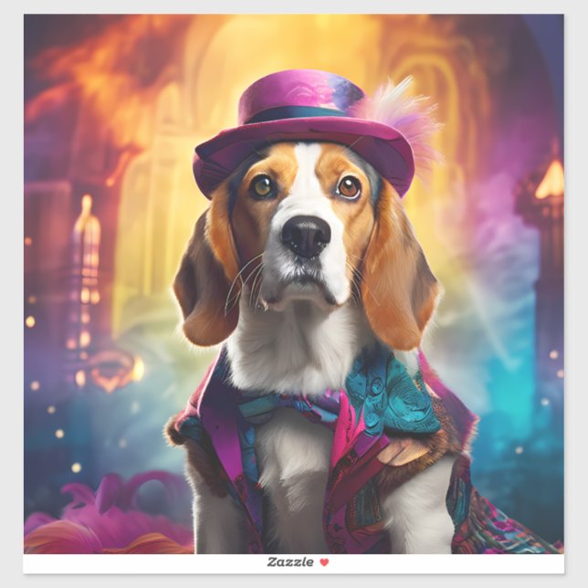  Beagle in Vibrant Costume (Sheet)