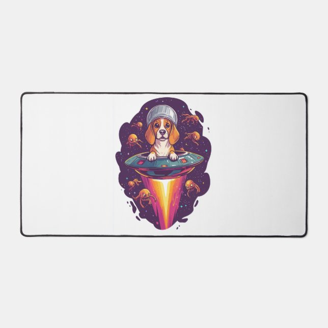 Beagle � Intergalactic Dog Encounter Desk Mat (Front)