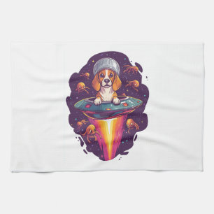 Beagle � Intergalactic Dog Encounter Tea Towel