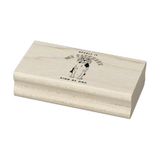 BEAGLE IS MY FAVORITE KIND OF DOG RUBBER STAMP