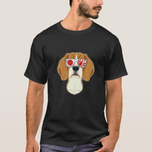 Beagle Japan Sunglasses I Japanese Flag   T-Shirt