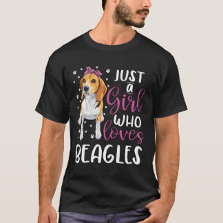 Beagle Just A Girl Who Loves Beagles Dogs Lover Gi T-Shirt