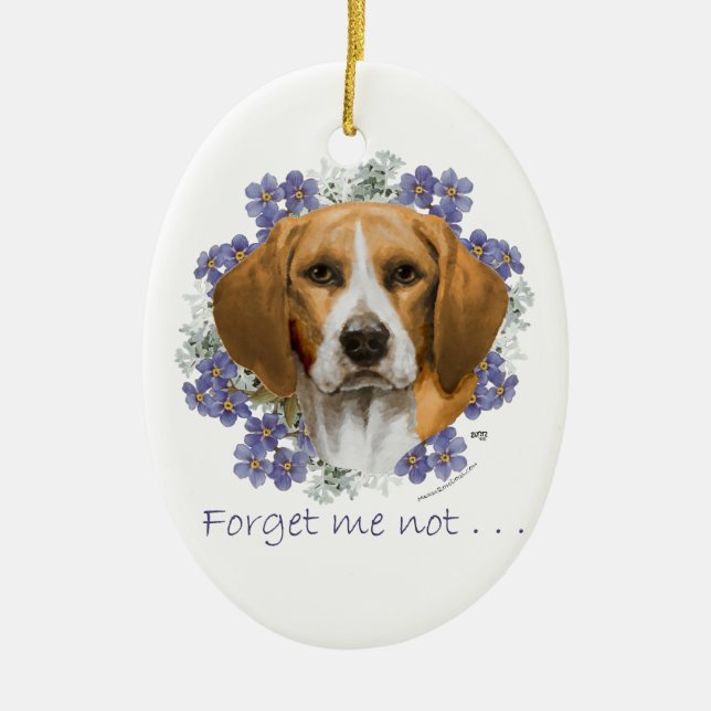 Beagle Keepsake Ceramic Ornament (Front)