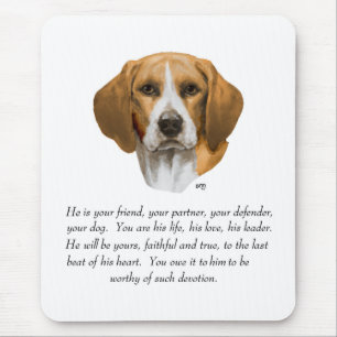 Beagle Keepsake MALE Mouse Pad