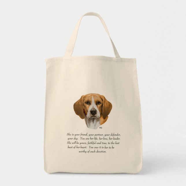 Beagle Keepsake Tote Bag (Front)
