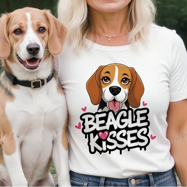 Beagle Kisses Beagles Life Cute Dog Mum Gift T-Shirt (Creator Uploaded)