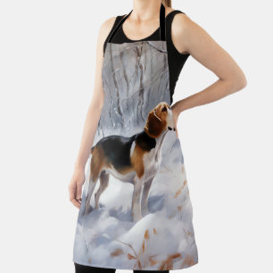 Beagle Let It Snow Christmas  Apron