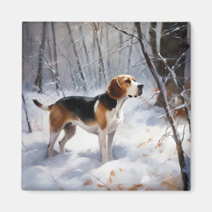 Beagle Let It Snow Christmas  Magnet