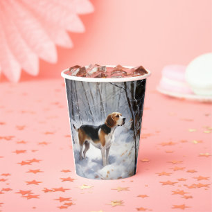 Beagle Let It Snow Christmas Paper Cups