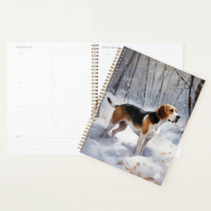 Beagle Let It Snow Christmas  Planner