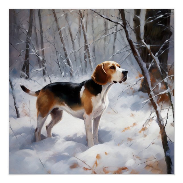 Beagle Let It Snow Christmas  Poster (Front)