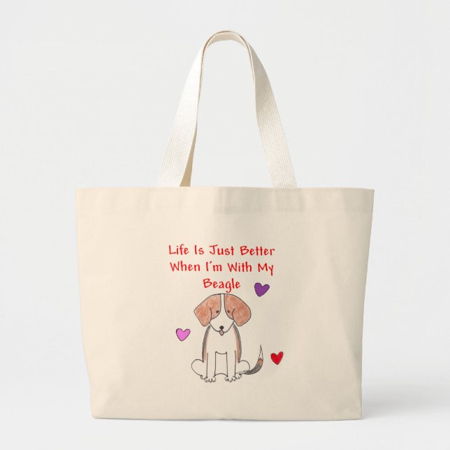 Beagle Life Is Just Better Tote Bag (Front)