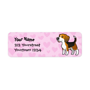 Beagle Love Return Address Label