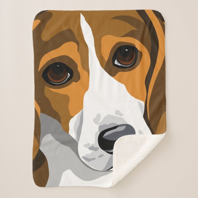 Beagle Lover Gifts Sherpa Blanket (Front)