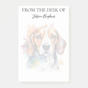 Beagle Lover Monogrammed Dog Post-it Notes