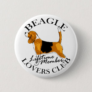 Beagle Lovers Club 6 Cm Round Badge