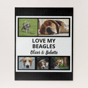 Beagle Lovers Custom Puppy and Dog Photo Collage  Jigsaw Puzzle