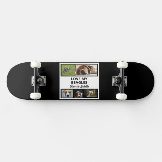 Beagle Lovers Custom Puppy and Dog Photo Collage  Skateboard