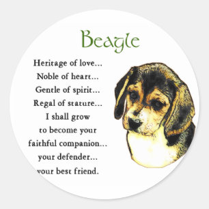 Beagle Lovers Gifts Classic Round Sticker