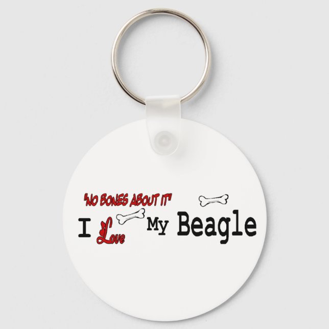 Beagle Lovers Gifts Key Ring (Front)