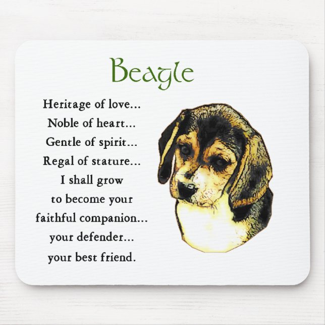 Beagle Lovers Gifts Mouse Pad (Front)