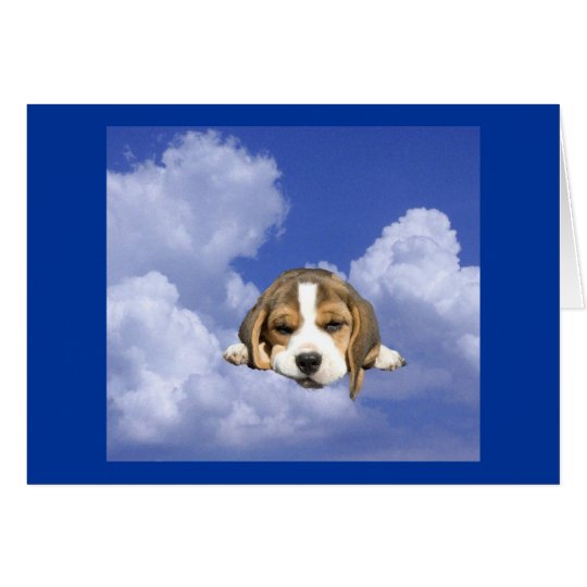 Beagle Loving You Is Heavenly Card