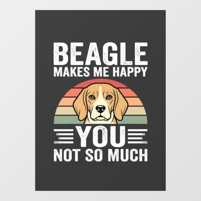 Beagle Makes Me Happy Dog Lover (Sheet)