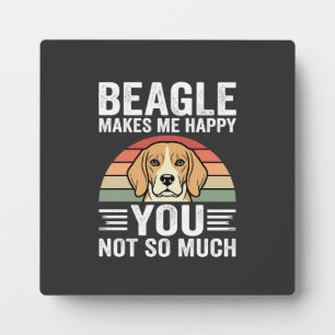 Beagle Makes Me Happy Dog Lover Plaque